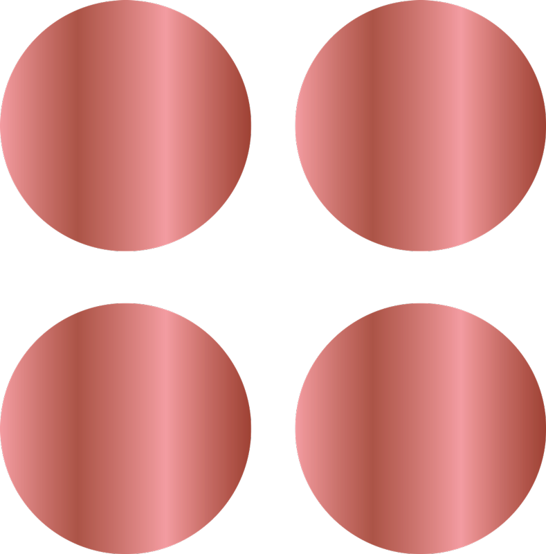 Geometric vinyl rug rose gold polka dot - TenStickers