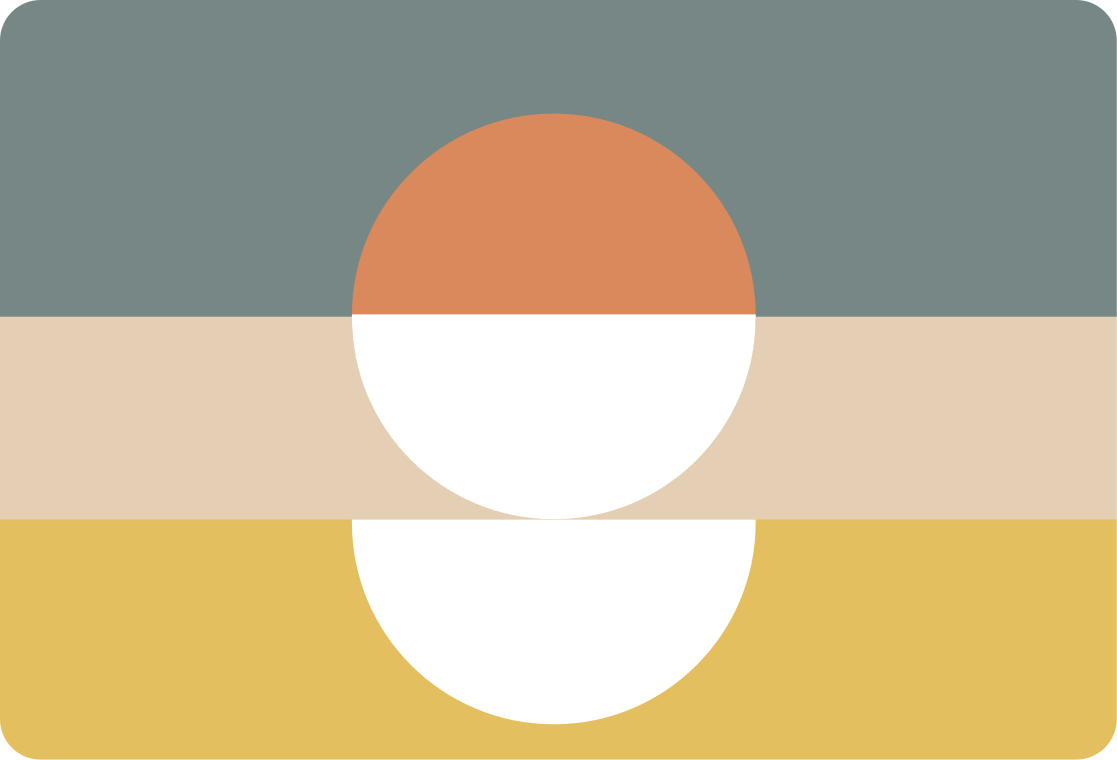 Geometric vinyl rug with circle flag abstract art - TenStickers