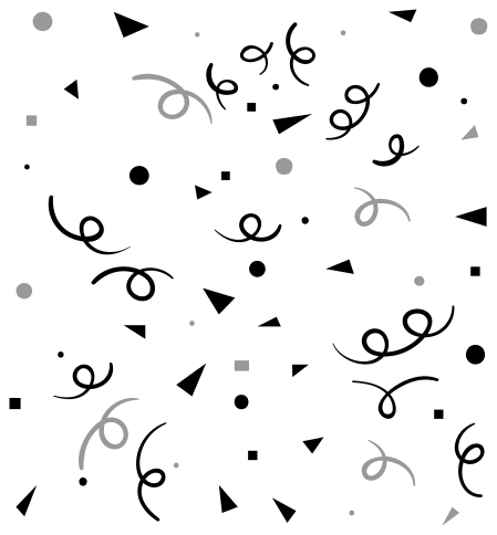 Geometric vinyl rug in black and grey confetti - TenStickers