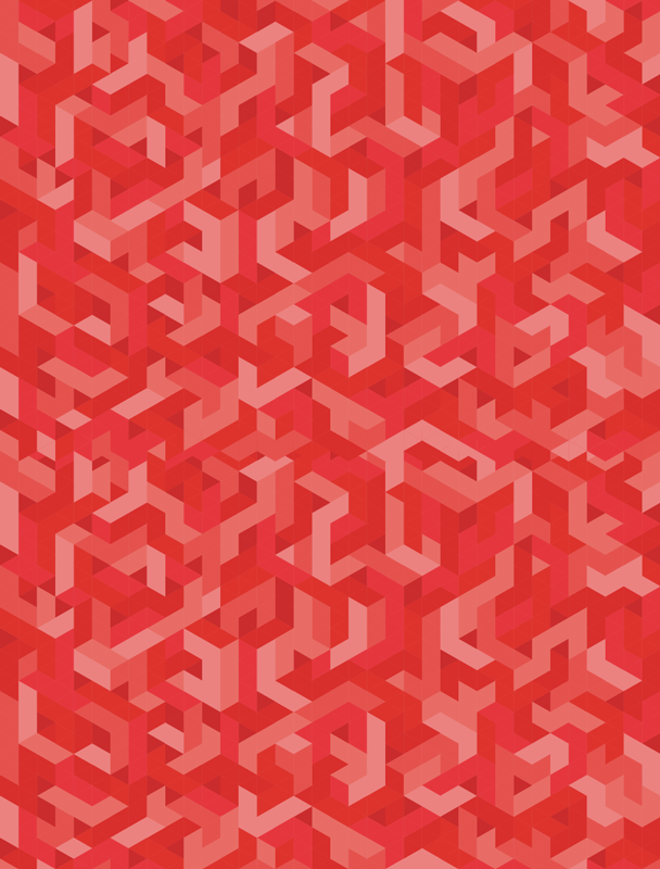 Geometric vinyl rug with complex pattern design - TenStickers