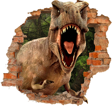 Kids vinyl rug 3d t-rex design - TenStickers