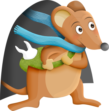 Kids vinyl rug tooth mouse design - TenStickers