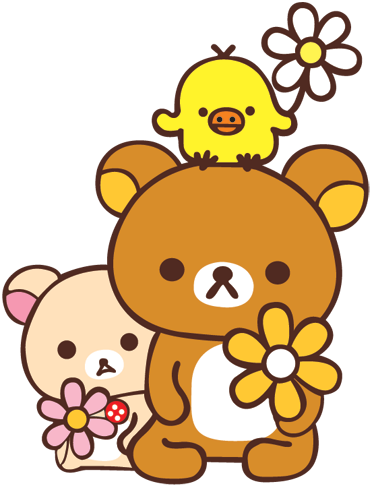 Kids vinyl rug featuring baby bears with bird - TenStickers