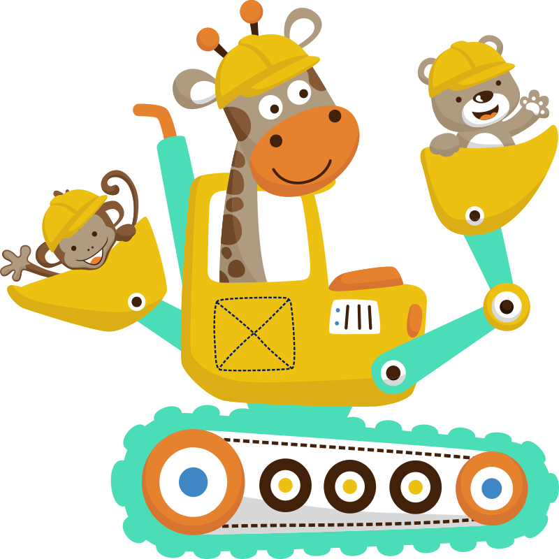 Kids vinyl rug with animal designs - TenStickers