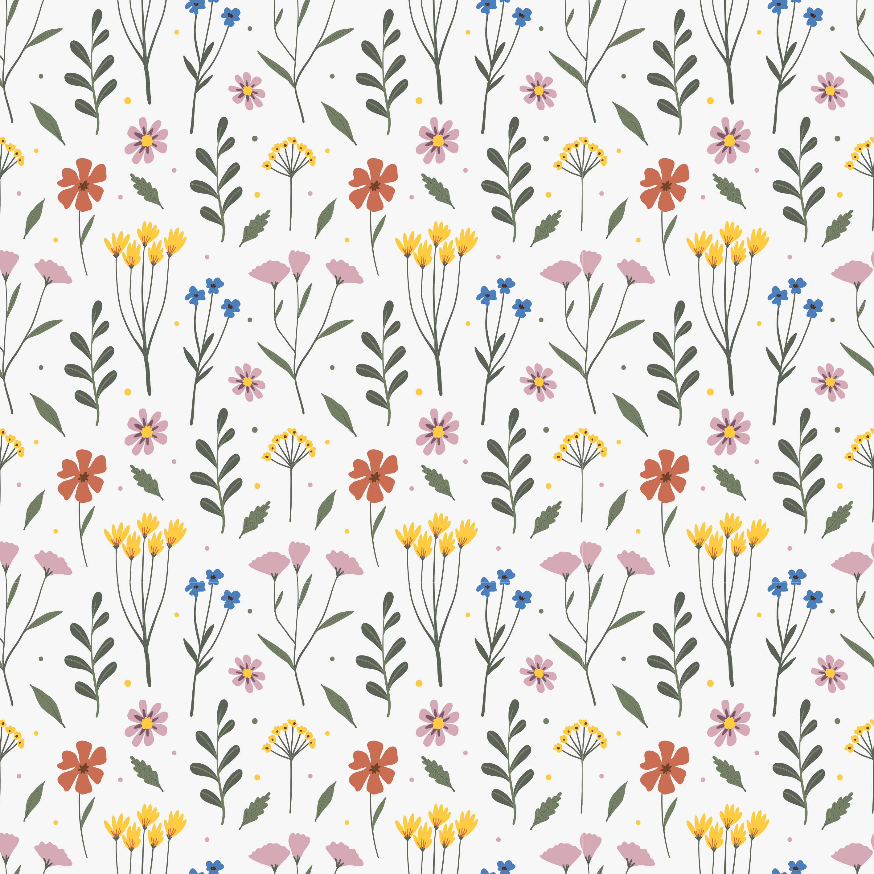 Bedroom vinyl rug with multicolor flower design - TenStickers