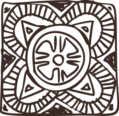 Bedroom vinyl rug ethnic floral design - TenStickers