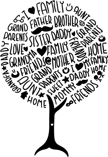 Bedroom vinyl rug family tree vinyl design - TenStickers