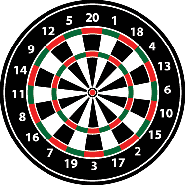 Gaming vinyl rug dartboard sticker - TenStickers
