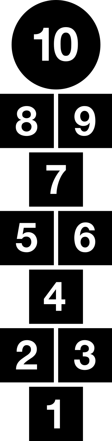 Gaming vinyl rug with hopscotch squares design - TenStickers