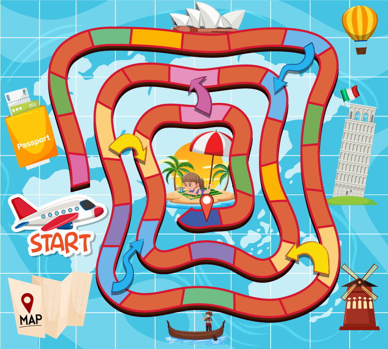 Gaming vinyl rug for board game travel - TenStickers