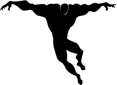 Kids vinyl rug superhero jumping - TenStickers