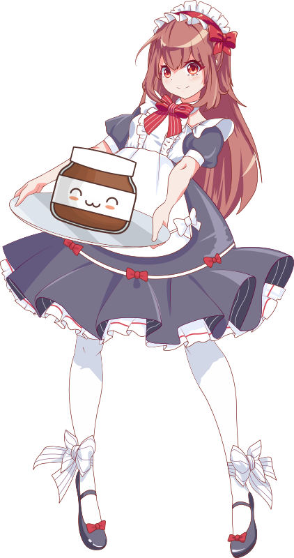 Kids vinyl rug anime girl with nutella - TenStickers