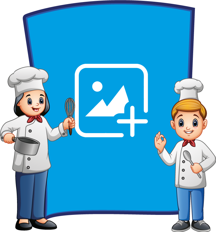 Kids vinyl rug for young chefs' photos - TenStickers