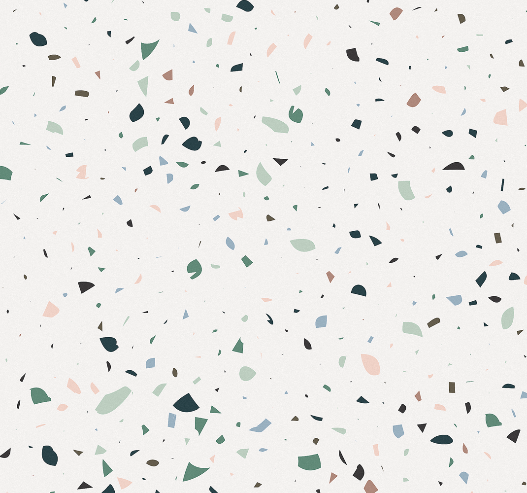 White terrazzo bathroom vinyl rug - TenStickers