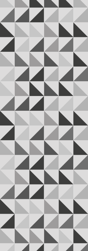 Bathroom vinyl rug with geometric triangles design - TenStickers