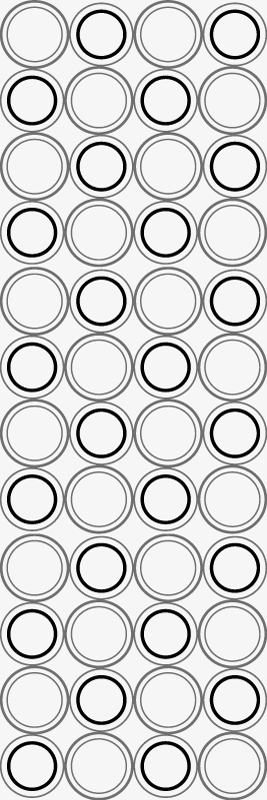 Bathroom vinyl rug with black and grey circles pattern - TenStickers