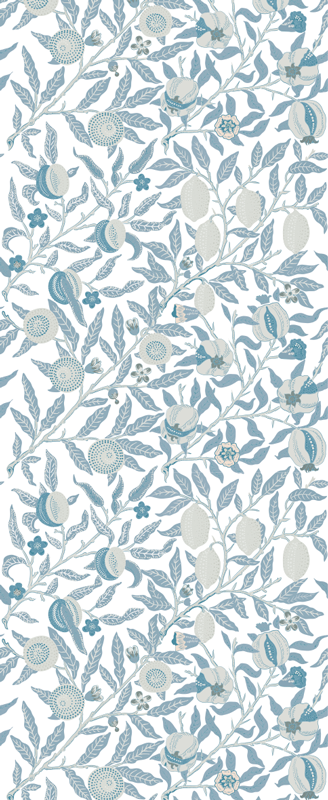 Bathroom vinyl rug with blue victorian flowers - TenStickers