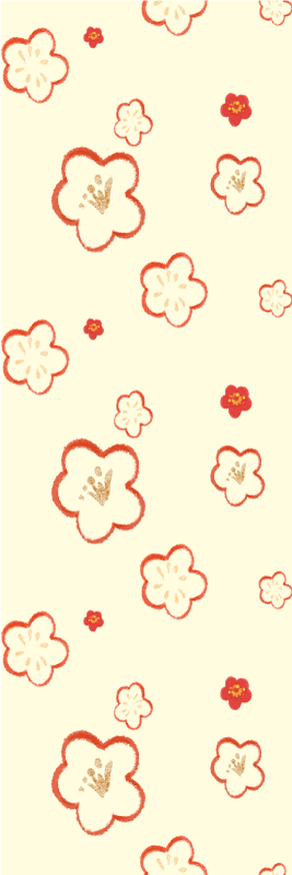 Bathroom vinyl rug in red and cream daphne pattern - TenStickers