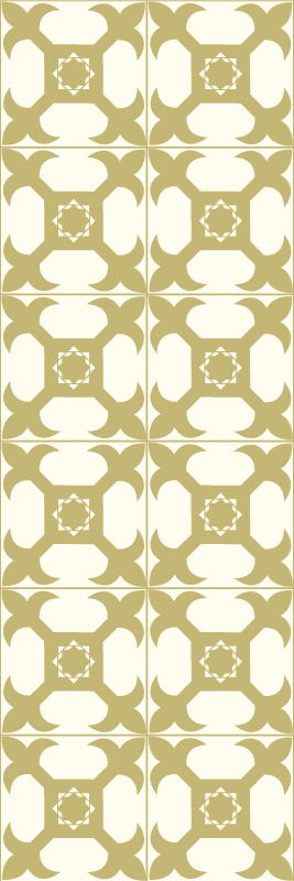 Bright elegant tiles pattern bathroom vinyl rug - TenStickers