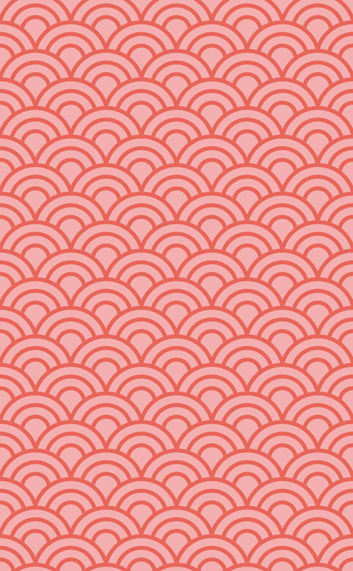 Bathroom vinyl rug in living coral pantone - TenStickers