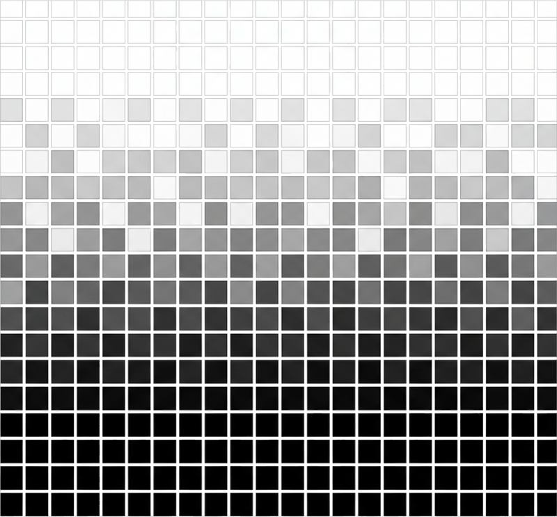 Bathroom vinyl rug with tiny black and white tiles - TenStickers