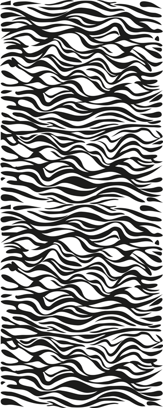 Kitchen vinyl rug zebra motif fridge design - TenStickers
