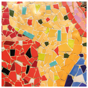 Kitchen vinyl rug in detailed colored mosaic - TenStickers