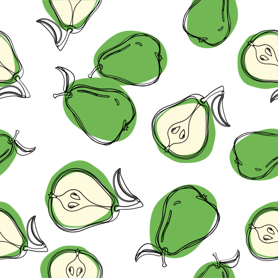 Kitchen vinyl rug pear kitchen sticker tiles - TenStickers
