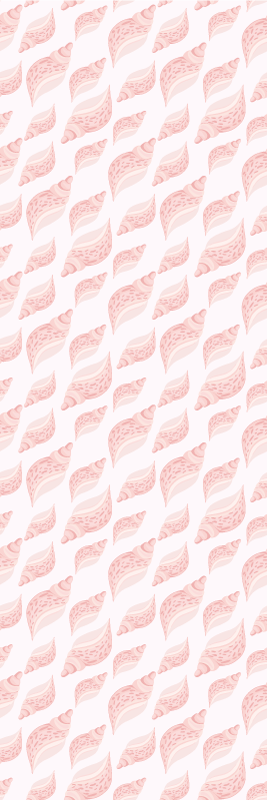 Trendy pink seashell pattern bedroom vinyl rug - TenStickers