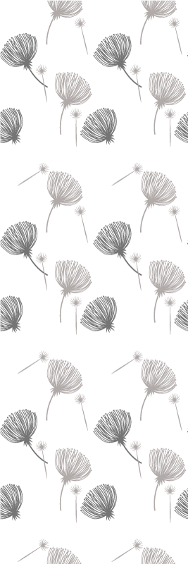 Bedroom vinyl rug with meadow flowers pattern on white - TenStickers