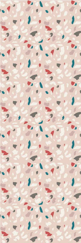 Bedroom vinyl rug with terrazzo design pattern - TenStickers