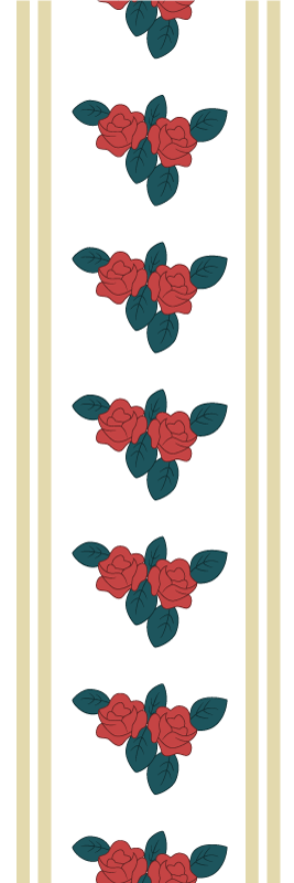 Shabby chic roses bedroom vinyl rug - TenStickers