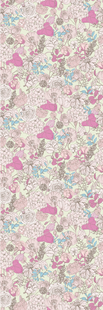 Bedroom vinyl rug in floral grandmillennial style - TenStickers