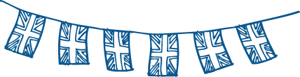 Bedroom vinyl rug uk bunting vinyl rug - TenStickers