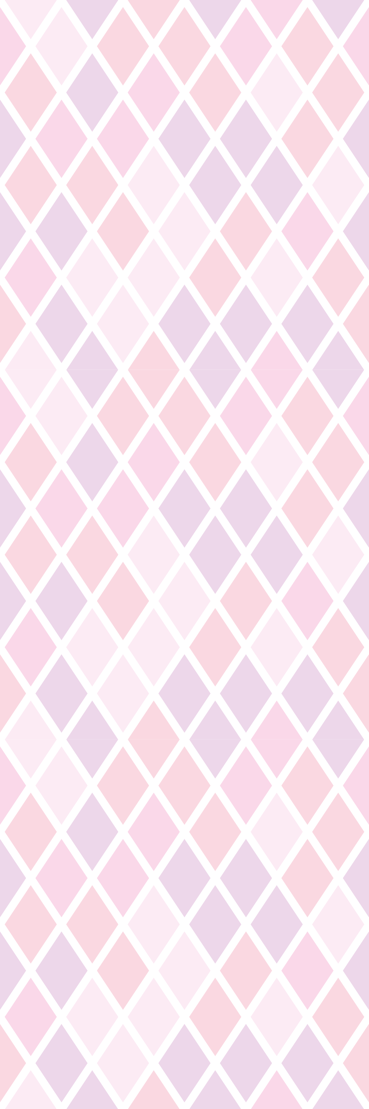 Bedroom vinyl rug in pink and white diamonds design - TenStickers