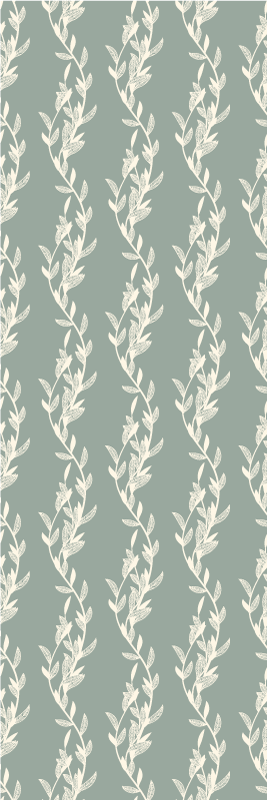 Bedroom vinyl rug with provencal small leaf twigs - TenStickers