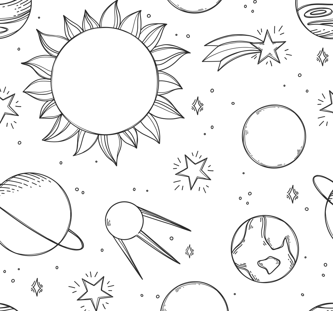Children's space bedroom vinyl rug - TenStickers
