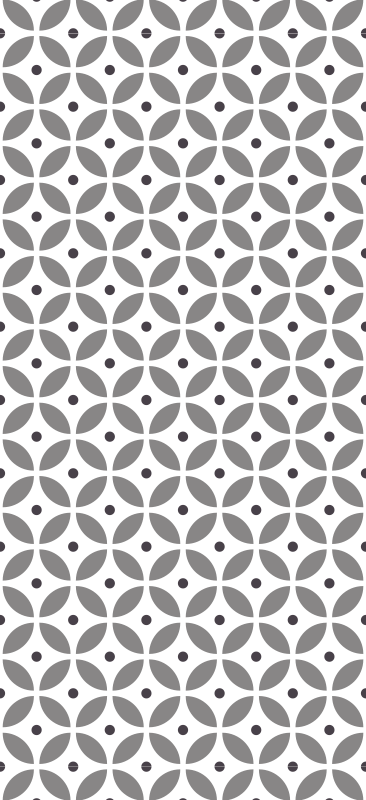 Bedroom vinyl rug in nordic seamless circles - TenStickers