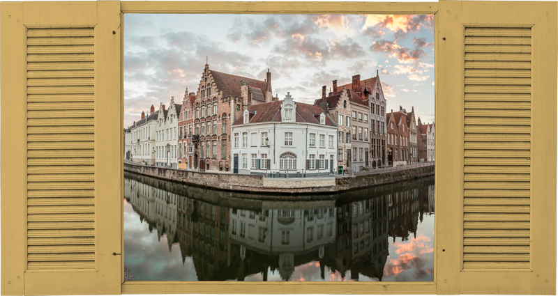 Bedroom vinyl rug photo of bruges - TenStickers
