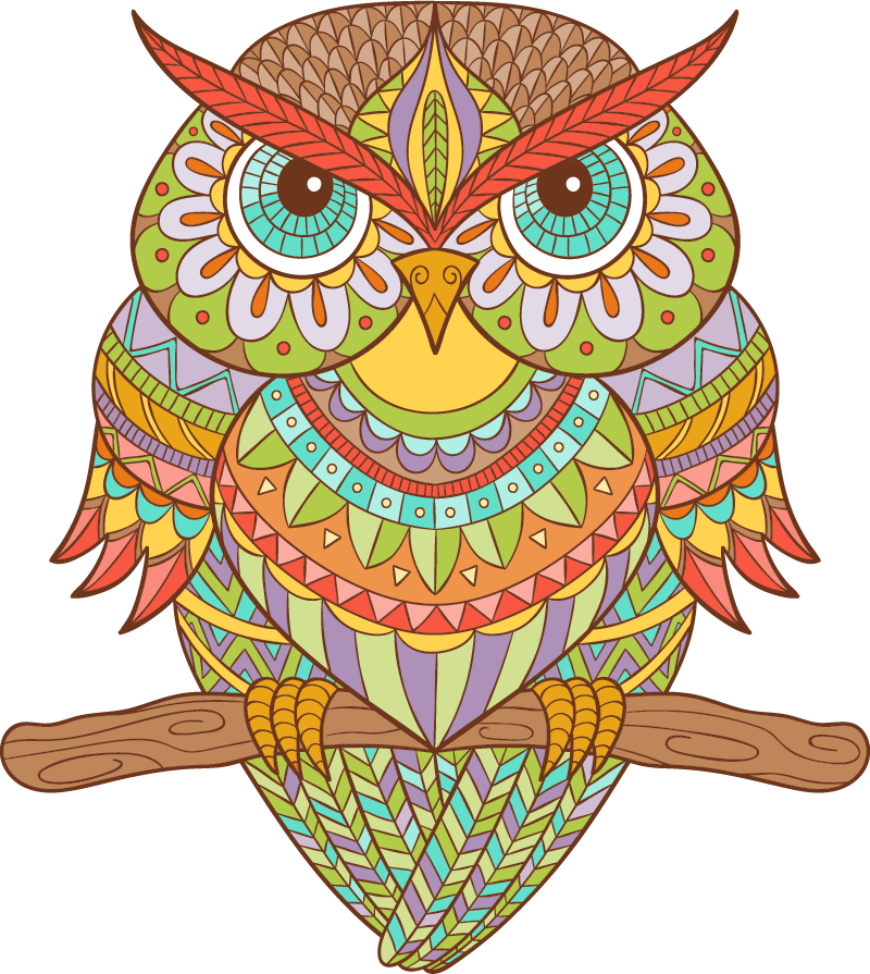 Bedroom vinyl rug huichol bird design - TenStickers