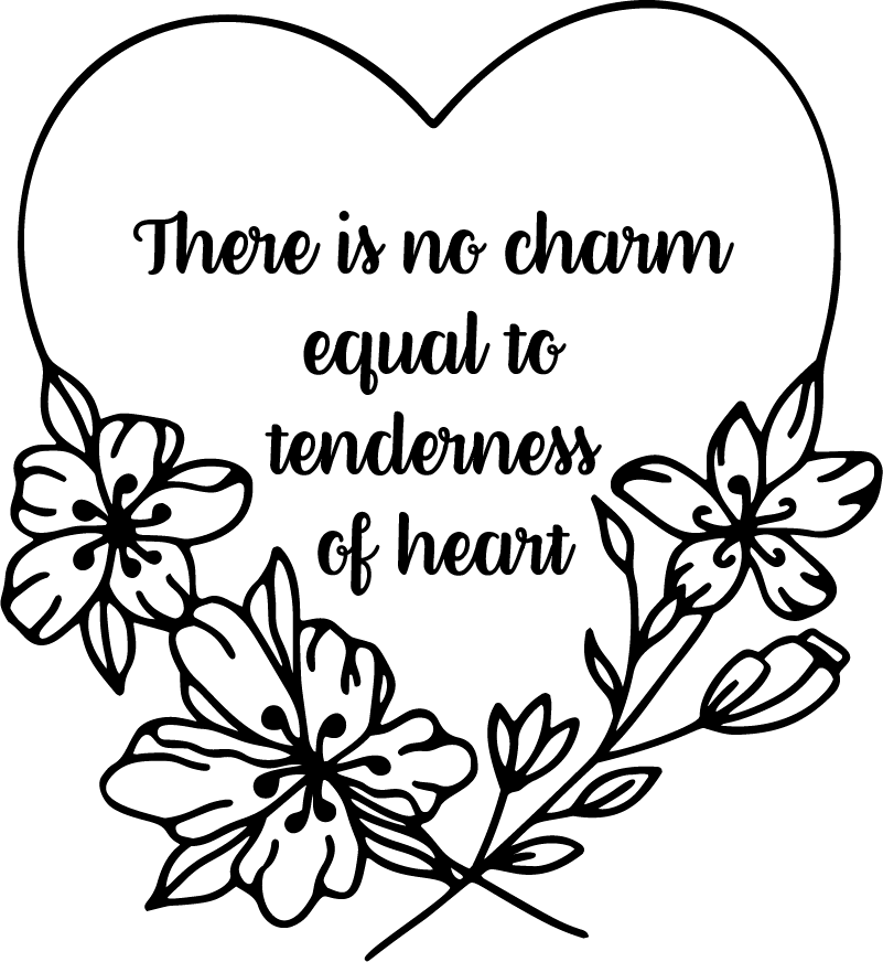 Bedroom vinyl rug with jane austen heart design - TenStickers