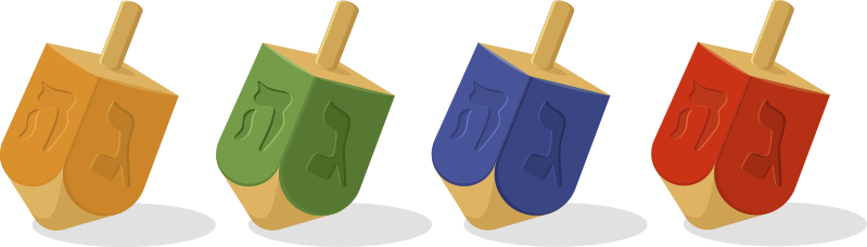 Bedroom vinyl rug with dreidel design - TenStickers