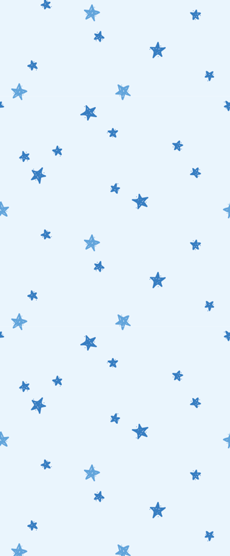 Nordic vinyl rug in pastel blue star pattern - TenStickers