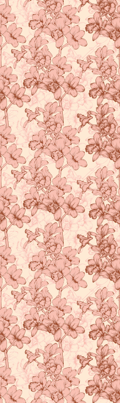 Nordic vinyl rug with vintage 3d flowers design - TenStickers