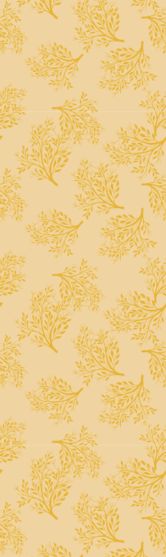 Nordic vinyl rug with orange tree design - TenStickers