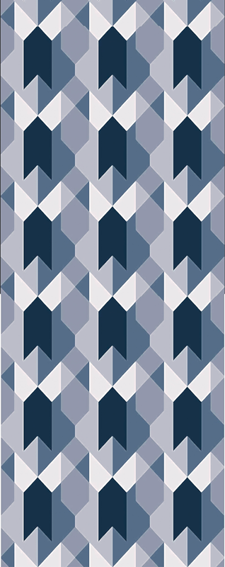Nordic vinyl rug in geometric copenhagen design - TenStickers