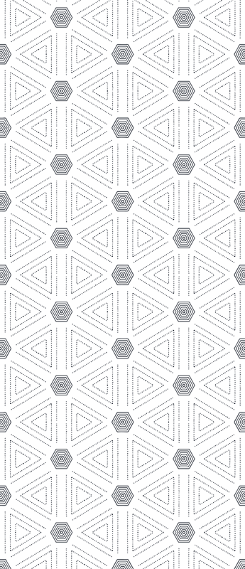 Nordic vinyl rug geometric triangles design - TenStickers