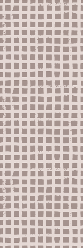 Nordic vinyl rug with checked pattern in warm brown - TenStickers