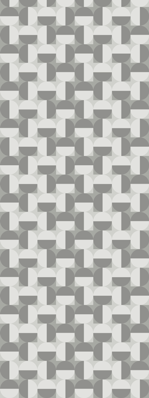 Nordic vinyl rug in gray circle pattern - TenStickers