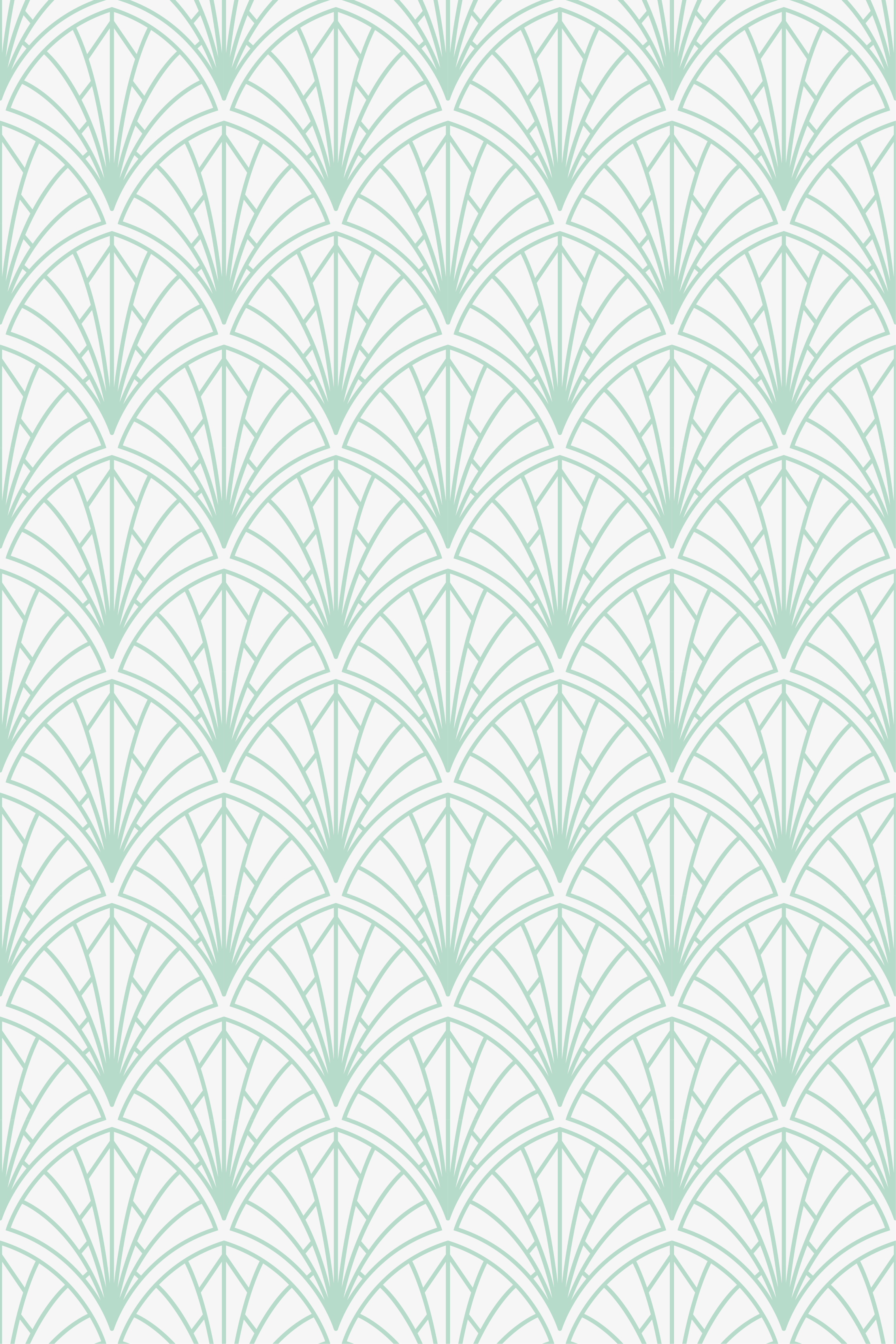 Nordic vinyl rug light aquamarine leaves on white - TenStickers